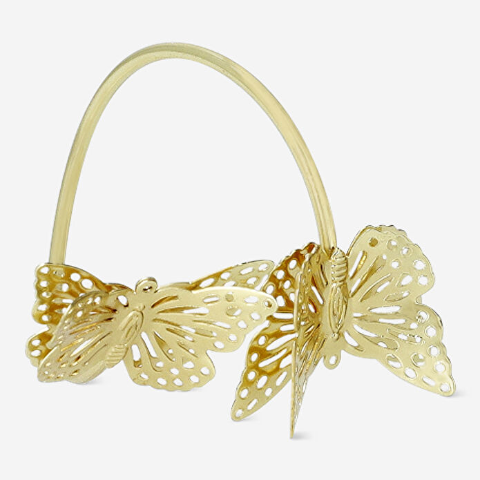 Flying Tiger Copenhagen Gold Kelebek Şeklinde Peçete Yüzüğü