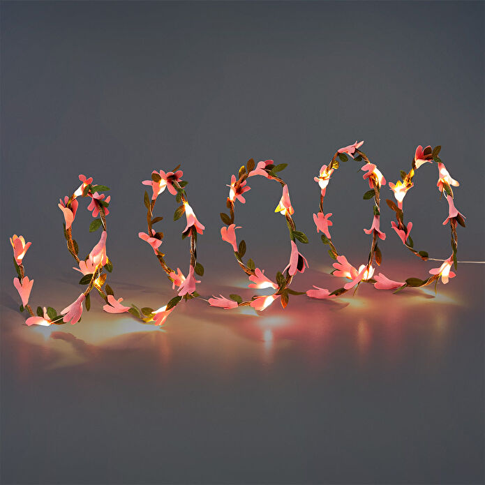 Flying Tiger Copenhagen 20'li Pembe Çiçekli LED Işık Zinciri 2,5 m