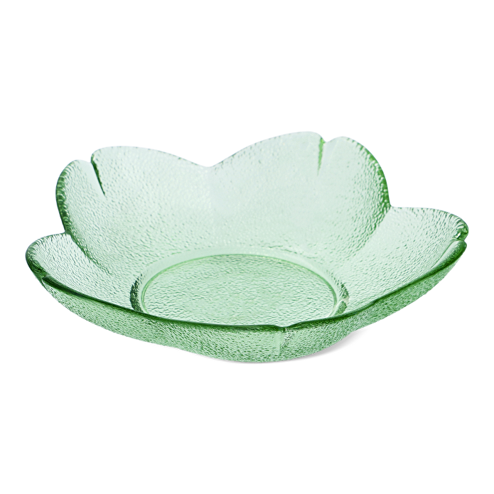 Flying Tiger Copenhagen Yeşil Çiçek Şeklinde Cam Tabak