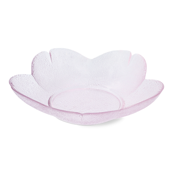 Flying Tiger Copenhagen Pembe Çiçek Şeklinde Cam Tabak