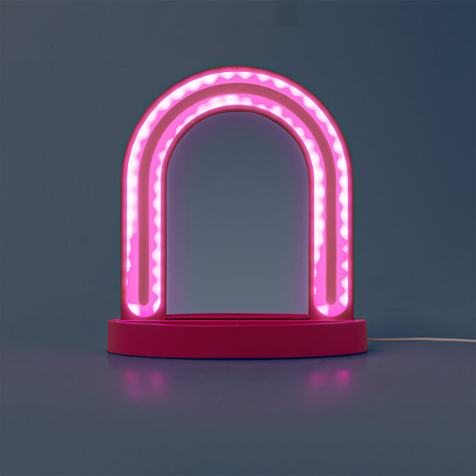Flying Tiger Copenhagen Pembe LED Işıklı Masa Aynası