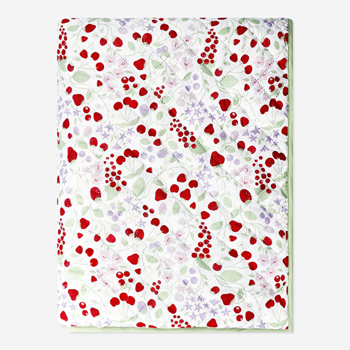 Flying Tiger Copenhagen Çilek Desenli Kapitone Piknik Örtüsü