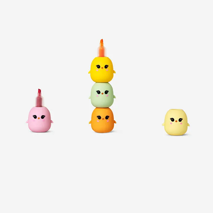 Flying Tiger Copenhagen Tavuk Şeklinde Dizilebilir Fosforlu Kalem Seti