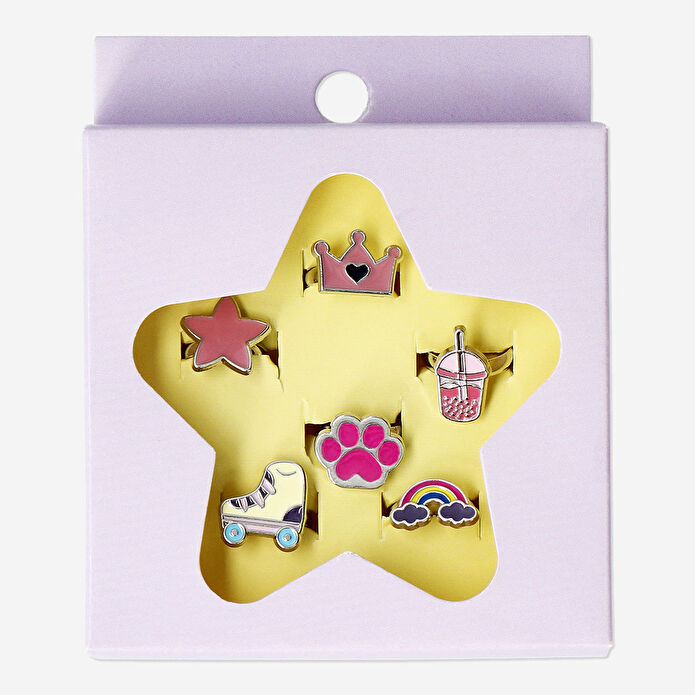 Flying Tiger Copenhagen 6'lı Ayarlanabilir Yüzük Seti