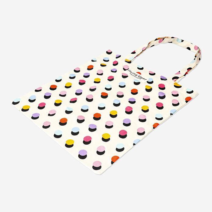 Flying Tiger Copenhagen Çok Renkli Bıyık Desenli Bez Çanta