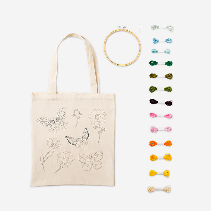 Flying Tiger Copenhagen Kendin Yap Nakışlı Bez Çanta Kiti