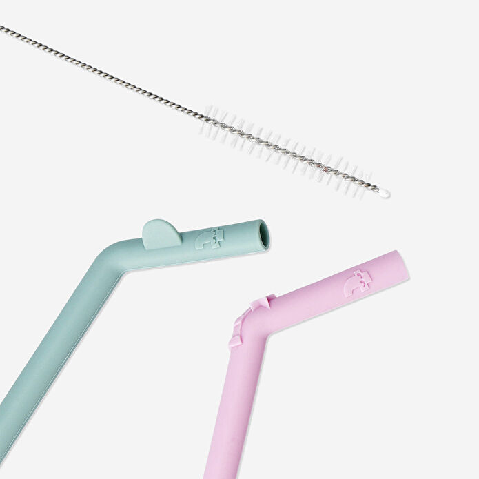 Flying Tiger Copenhagen 4'lü Pembe Yeşil Silikon Pipet