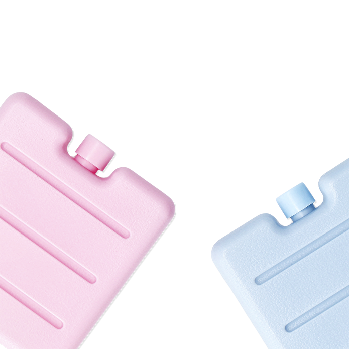 Flying Tiger Copenhagen 2'li Pembe Mavi Mini Soğutucu Seti