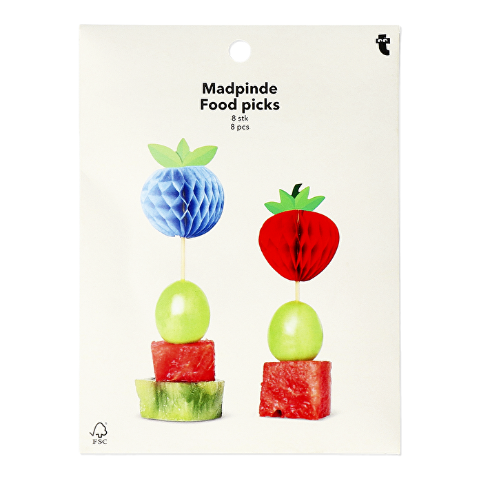 Flying Tiger Copenhagen 8'li Kırmızı Meyve Detaylı Kürdan