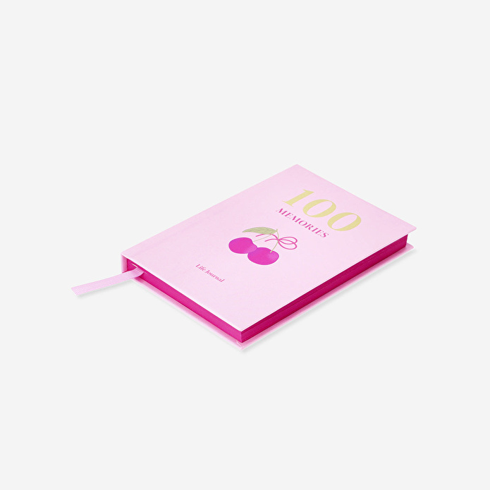 Flying Tiger Copenhagen Pembe Kiraz Desenli 100 Anı Günlüğü A6