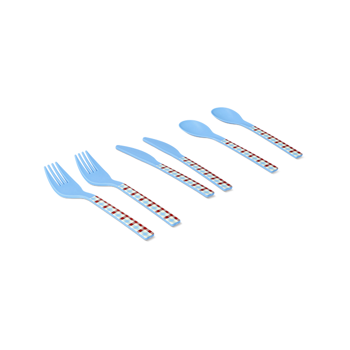 Flying Tiger Copenhagen 6'lı Plastik Çatal Kaşık Bıçak Seti