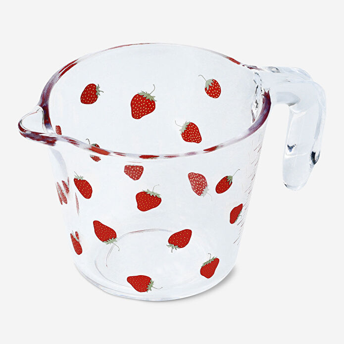 Flying Tiger Copenhagen Çilek Desenli Cam Ölçü Kabı