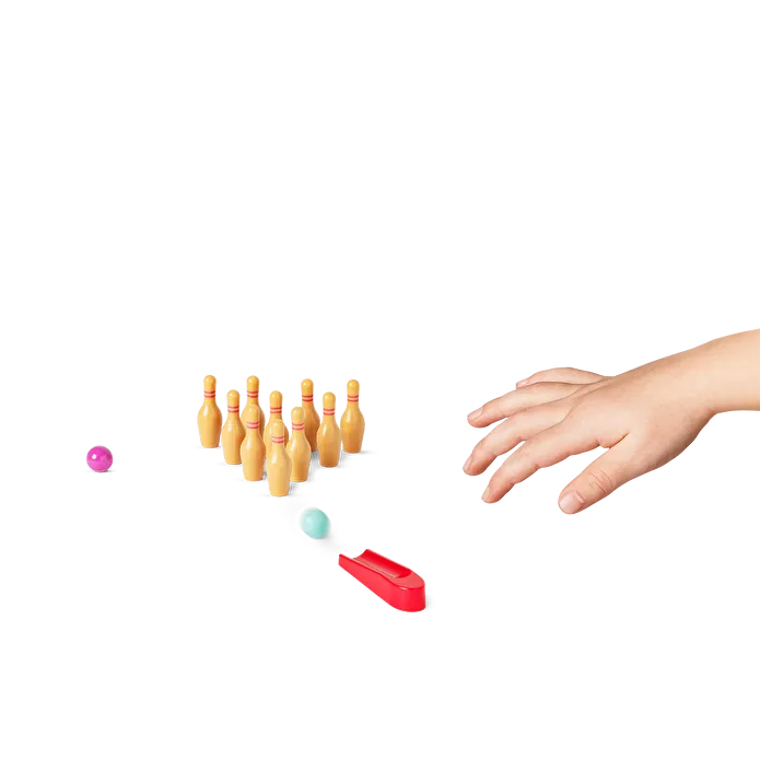 Flying Tiger Copenhagen Metal Kutuda Mini Bowling Seti