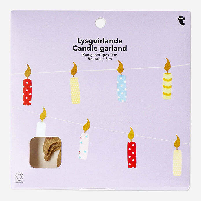 Flying Tiger Copenhagen Çok Renkli Mum Şeklinde Dekoratif Duvar Süsü 3 m