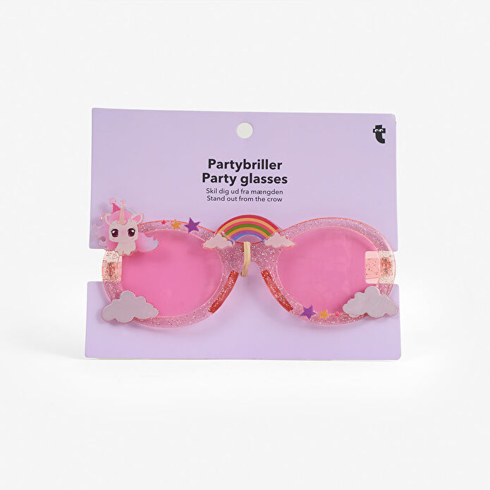 Flying Tiger Copenhagen Pembe Unicorn Detaylı Parti Gözlüğü