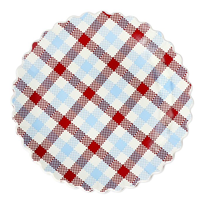 Flying Tiger Copenhagen 4'lü Kareli Plastik Tabak