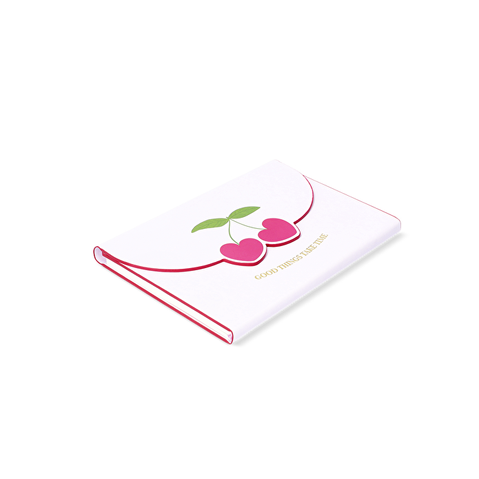 Flying Tiger Copenhagen Kiraz Desenli Pembe Defter A5