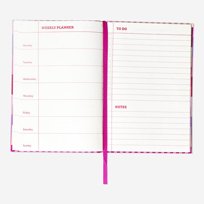 Flying Tiger Copenhagen Pembe Çizgili Haftalık Planlayıcı Defter