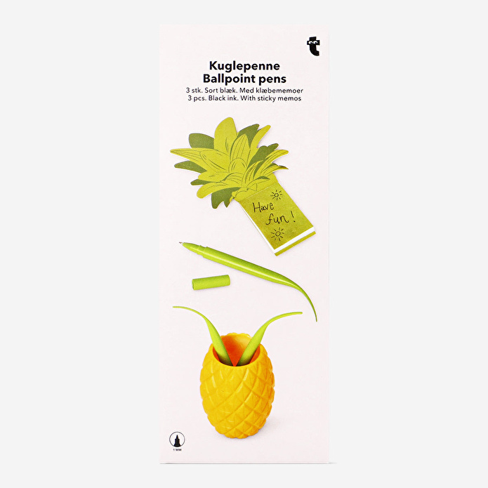 Flying Tiger Copenhagen Ananas Şeklinde Tükenmez Kalem Seti