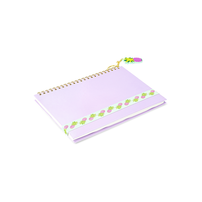 Flying Tiger Copenhagen Ananas Detaylı Mor Defter