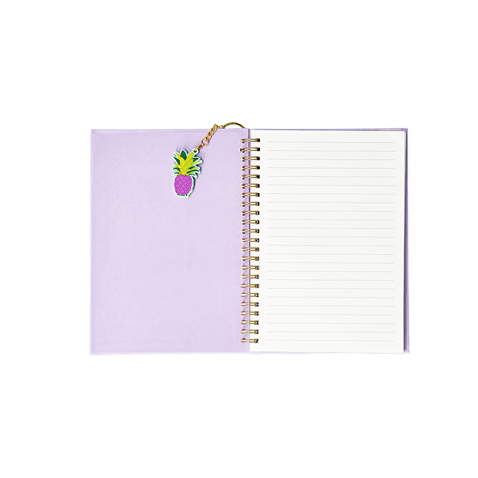 Flying Tiger Copenhagen Ananas Detaylı Mor Defter