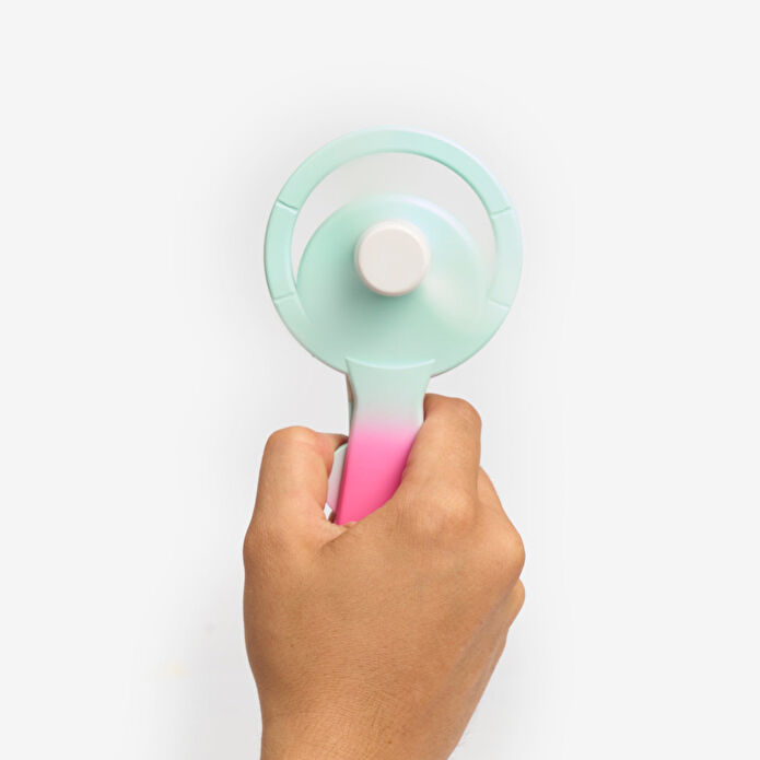 Flying Tiger Copenhagen Pembe Yeşil El Vantilatörü