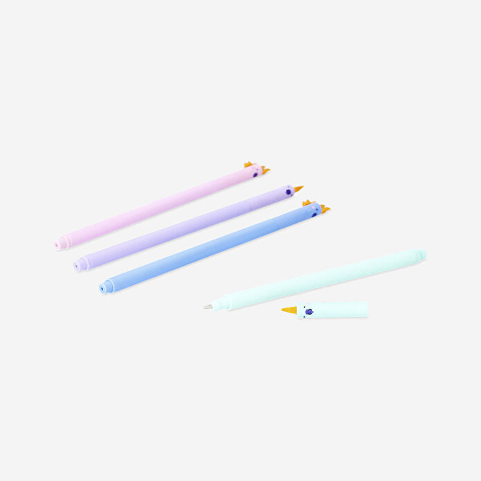 Flying Tiger Copenhagen 4'lü Papağan Detaylı Jel Tükenmez Kalem Seti