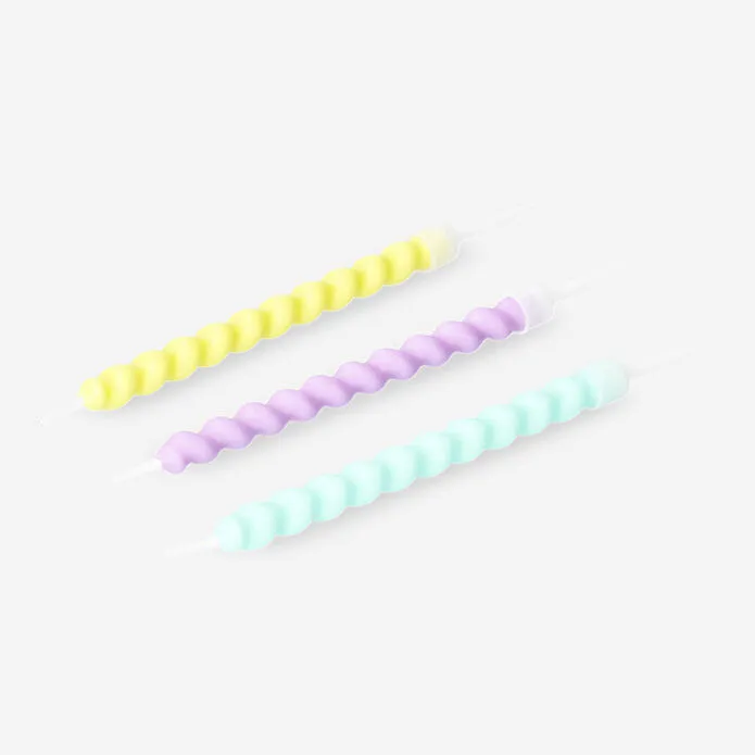 Flying Tiger Copenhagen 6'lı Çok Renkli Burgu Pasta Mumu