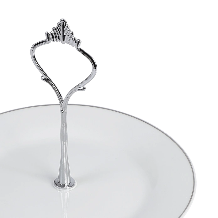 Flying Tiger Copenhagen Gümüş Detaylı 2 Katlı Servislik