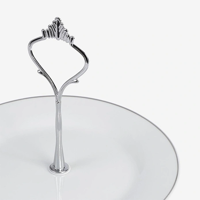 Flying Tiger Copenhagen Gümüş Detaylı 2 Katlı Servislik