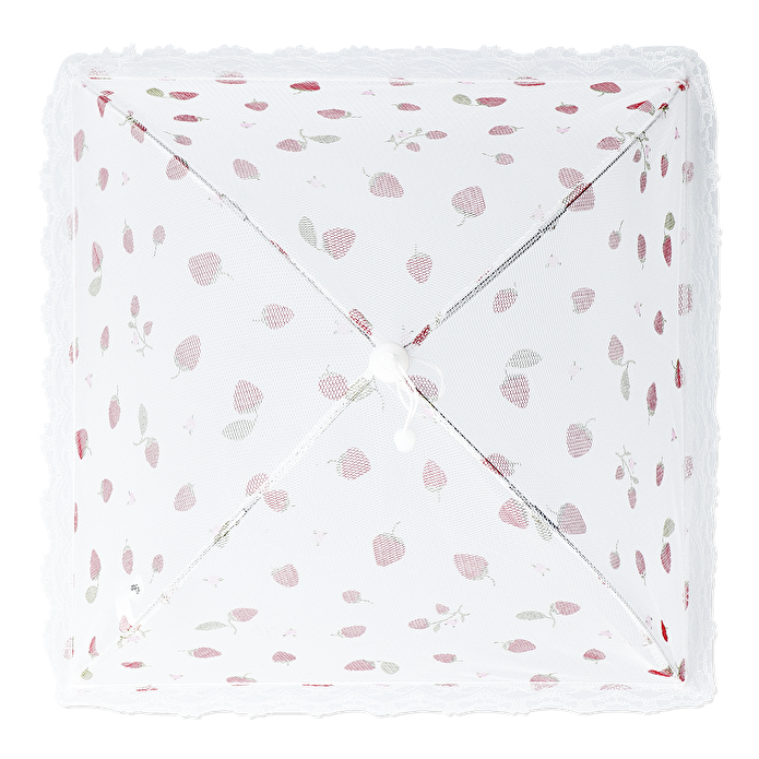 Flying Tiger Copenhagen Çilek Desenli Beyaz Yiyecek Koruma Teli