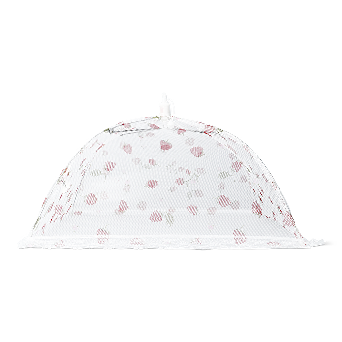 Flying Tiger Copenhagen Çilek Desenli Beyaz Yiyecek Koruma Teli