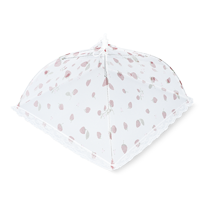 Flying Tiger Copenhagen Çilek Desenli Beyaz Yiyecek Koruma Teli