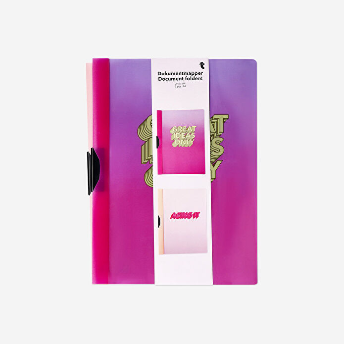 Flying Tiger Copenhagen 2'li Pembe Kağıt Dosya A4