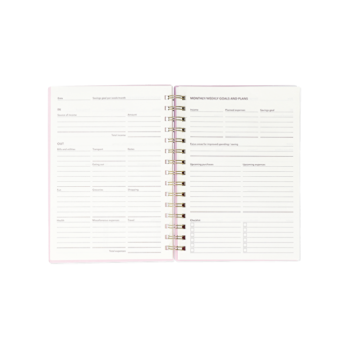 Flying Tiger Copenhagen Pembe Stickerlı Bütçe Planlama Defteri A5