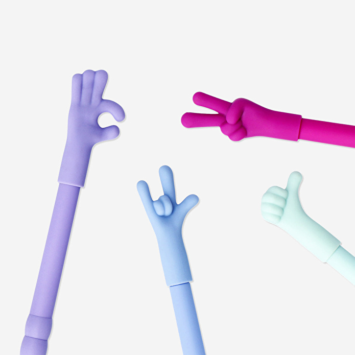 Flying Tiger Copenhagen 4'lü El İşareti Detaylı Tükenmez Kalem Seti