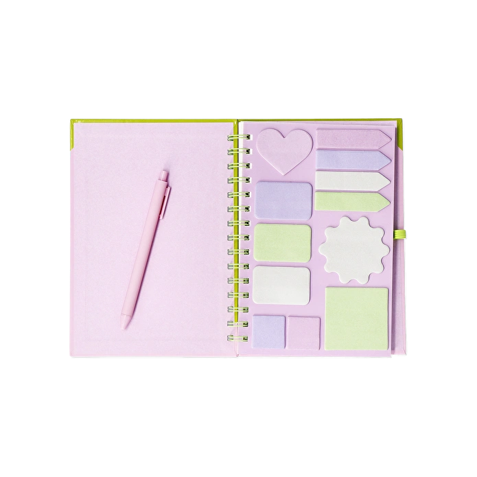 Flying Tiger Copenhagen Yapışkan Not Kağıtlı Kalemli Defter A5