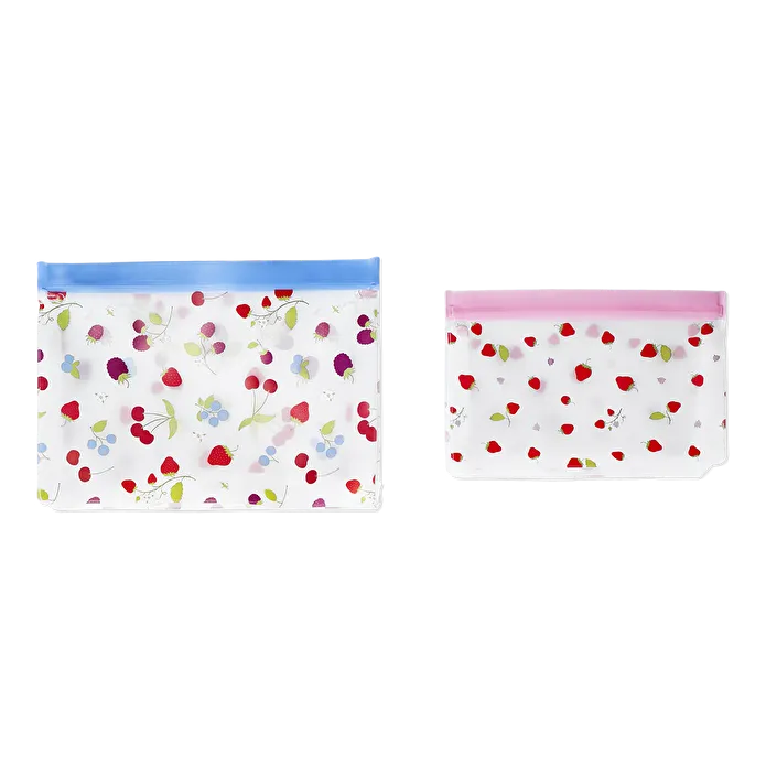 Flying Tiger Copenhagen 2'li Meyve Desenli Kilitli Poşet