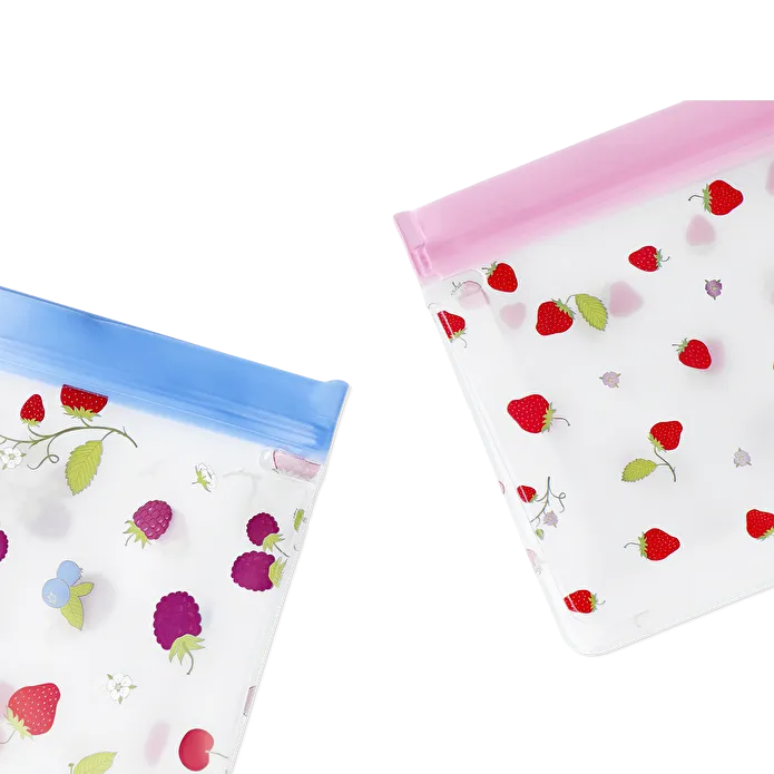 Flying Tiger Copenhagen 2'li Meyve Desenli Kilitli Poşet