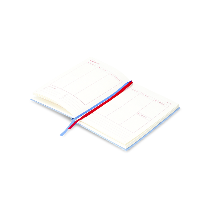 Flying Tiger Copenhagen Kiraz Desenli Mavi Yıl Ortası Planlayıcı