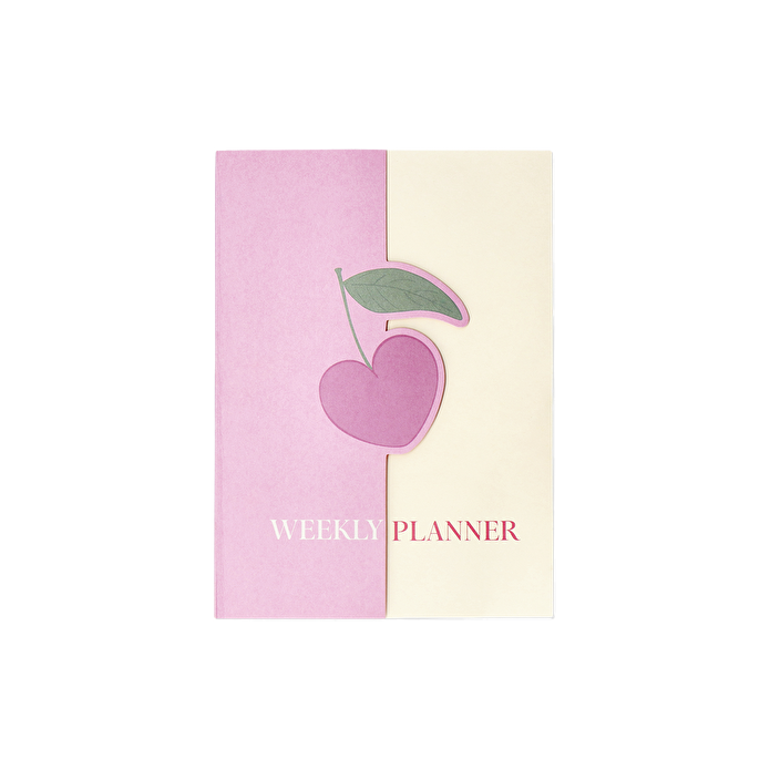 Flying Tiger Copenhagen Pembe Kiraz Desenli Haftalık Planlayıcı Defter