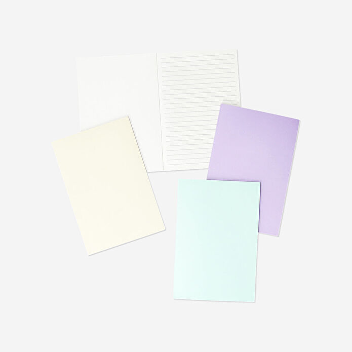 Flying Tiger Copenhagen 4'lü Çizgili Pembe Defter Seti A5