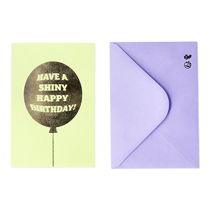 Flying Tiger Copenhagen Gold Balon Detaylı Yeşil Doğum Günü Kartı
