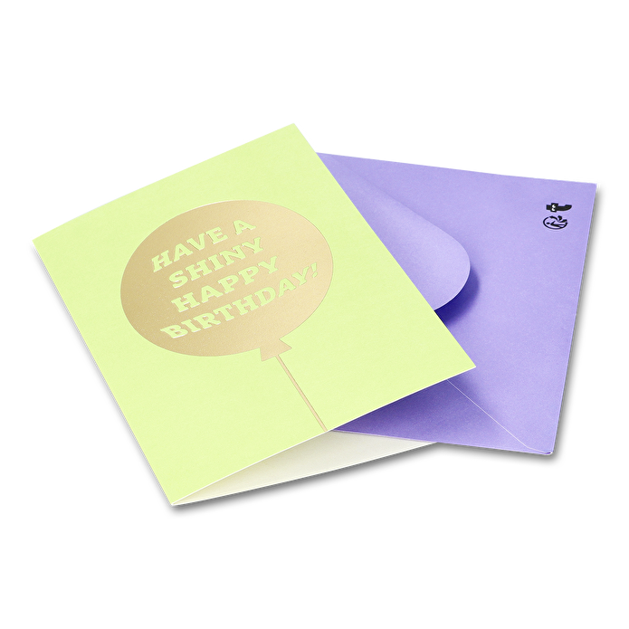 Flying Tiger Copenhagen Gold Balon Detaylı Yeşil Doğum Günü Kartı