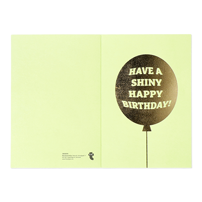 Flying Tiger Copenhagen Gold Balon Detaylı Yeşil Doğum Günü Kartı
