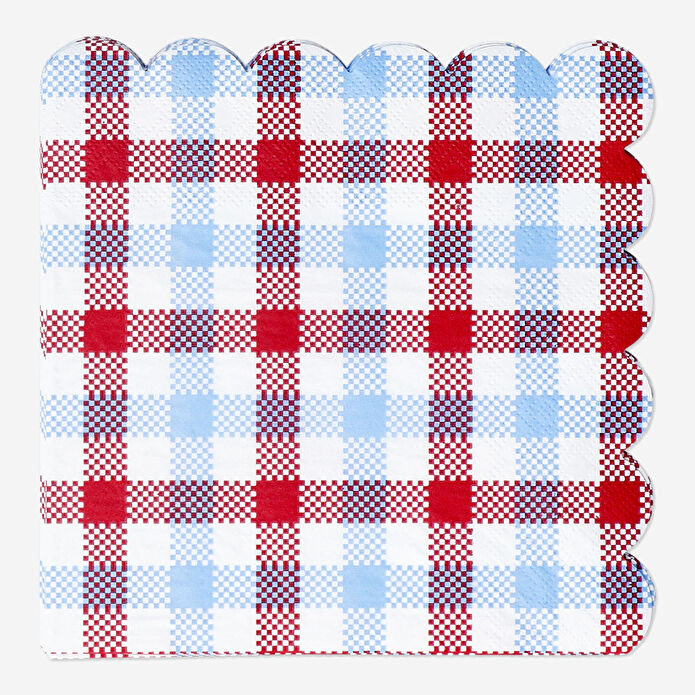 Flying Tiger Copenhagen 16'lı Kırmızı Mavi Kareli Peçete