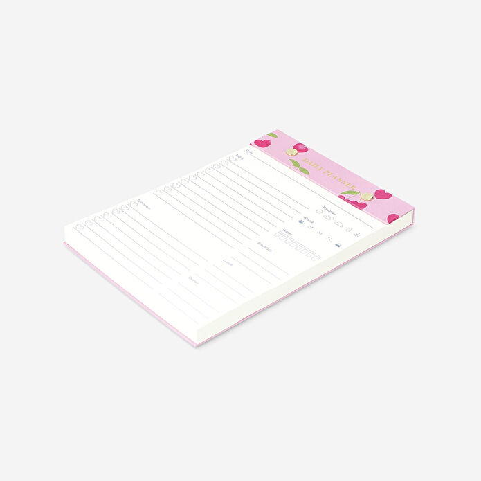 Flying Tiger Copenhagen Kiraz Desenli Pembe Günlük Planlayıcı Not Defteri