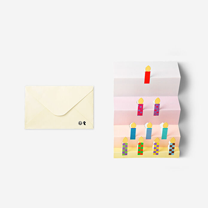 Flying Tiger Copenhagen Katlanabilir Mum Detaylı Doğum Günü Kartı