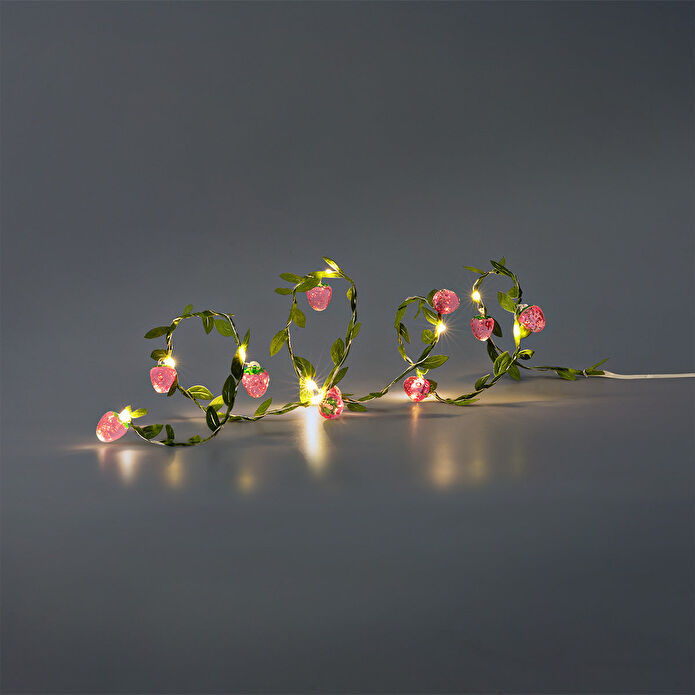 Flying Tiger Copenhagen Kırmızı Çilek Detaylı LED Işık Zinciri