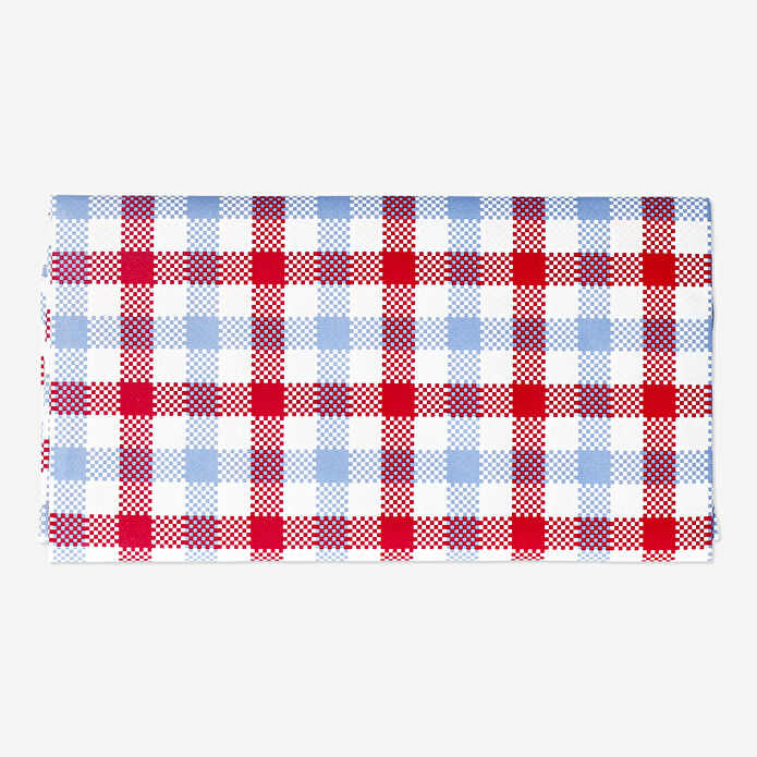 Flying Tiger Copenhagen Kırmızı Mavi Kareli Kağıt Masa Örtüsü